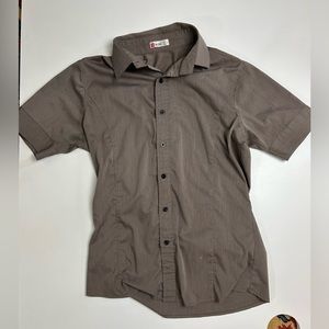 H2H Men’s Short Sleeve Gray Collared Shirt